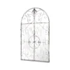 MirrorOutlet Metal Arched Decorative Window Opening Garden Mirror - 102x61cm
