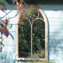 MirrorOutlet Somerley Chapel Arch Metal Garden Mirror - 112x61cm -Flowerpot Specialty Store 13950555 1704987139189172
