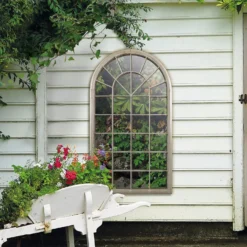 MirrorOutlet Somerley Eden Country Arch Large Metal Garden Mirror - 129x76cm -Flowerpot Specialty Store 13950557 2014987139974299