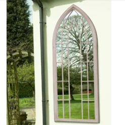 MirrorOutlet Somerley Sunflower Gothic Arch Large Garden Mirror - 150x61 Cm -Flowerpot Specialty Store 13950558 7214987173116409