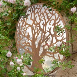 MirrorOutlet Bird Round Garden Mirror - 60cm -Flowerpot Specialty Store 13950588 9794987140016602