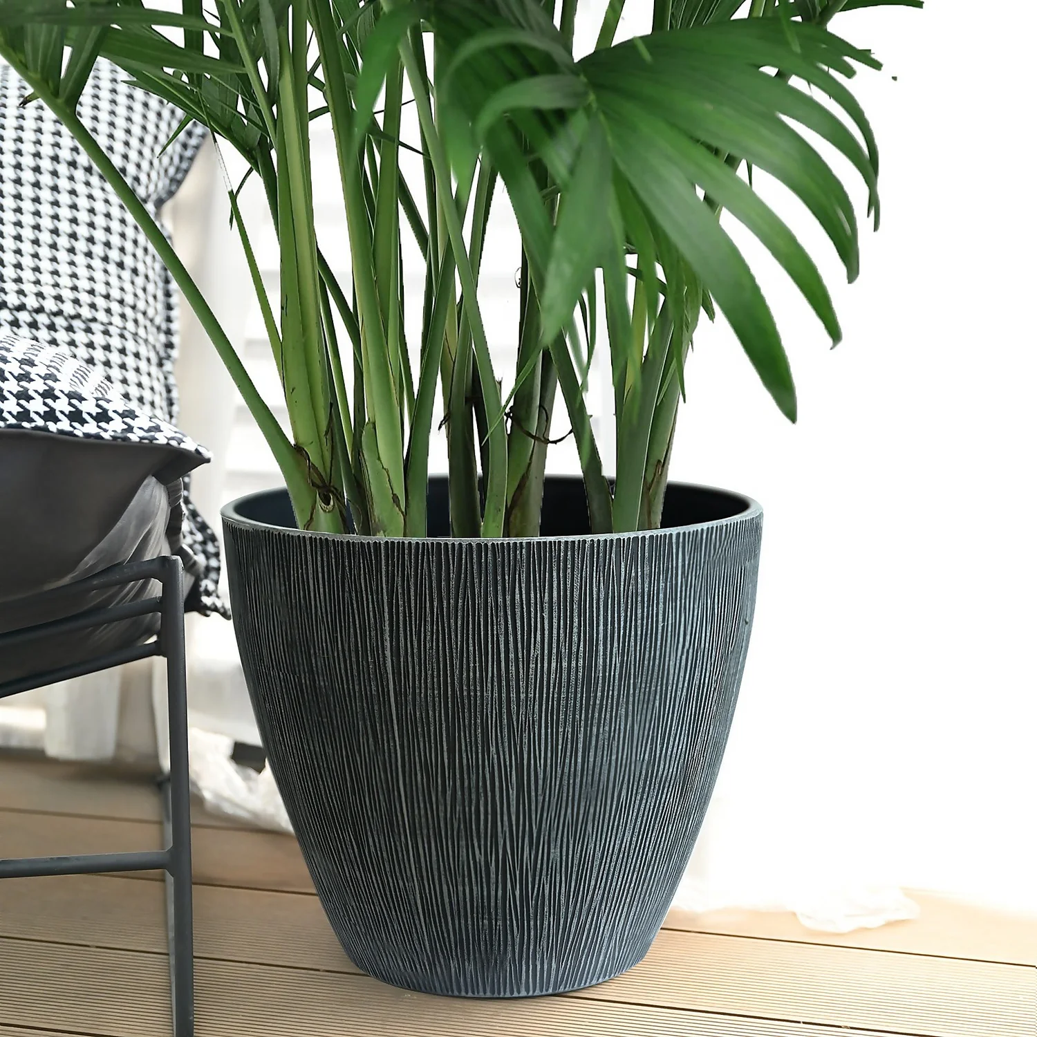 Grey Bark Planter - 38cm 2 Grey Bark Planter - 38cm - Image 2