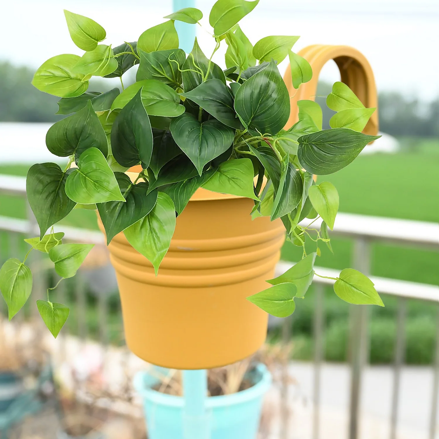 Mustard Hanging Planter - 27cm 2 Mustard Hanging Planter - 27cm - Image 2