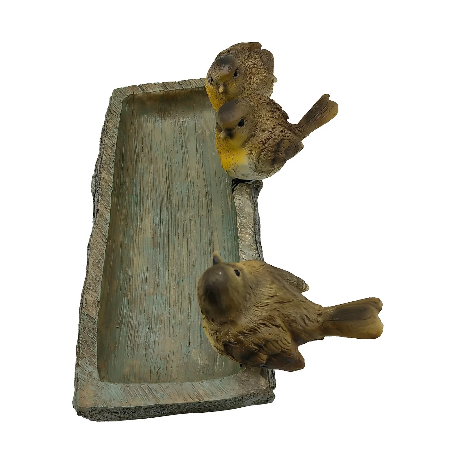 Homebase Wood Log Bird Bath With Birds 4 Homebase Wood Log Bird Bath With Birds - Image 4