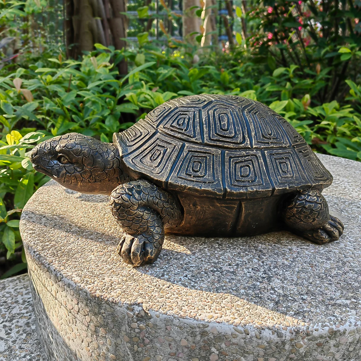 Bronze Look Tortoise Garden Ornament 2 Bronze Look Tortoise Garden Ornament - Image 2