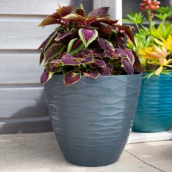 Wave Pot Charcoal - 33cm 7 Wave Pot Charcoal - 33cm -Flowerpot Specialty Store 13973616 2355011239813081