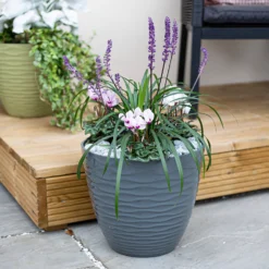 Wave Pot Charcoal - 33cm 9 Wave Pot Charcoal - 33cm -Flowerpot Specialty Store 13973616 8595011239991221
