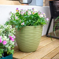 Wave Pot Olive - 33cm -Flowerpot Specialty Store 13973617 2045011239797808