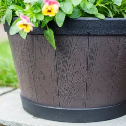 Banded Whiskey Barrel Planter - 39cm 7 Banded Whiskey Barrel Planter - 39cm -Flowerpot Specialty Store 13973620 1815011238806656