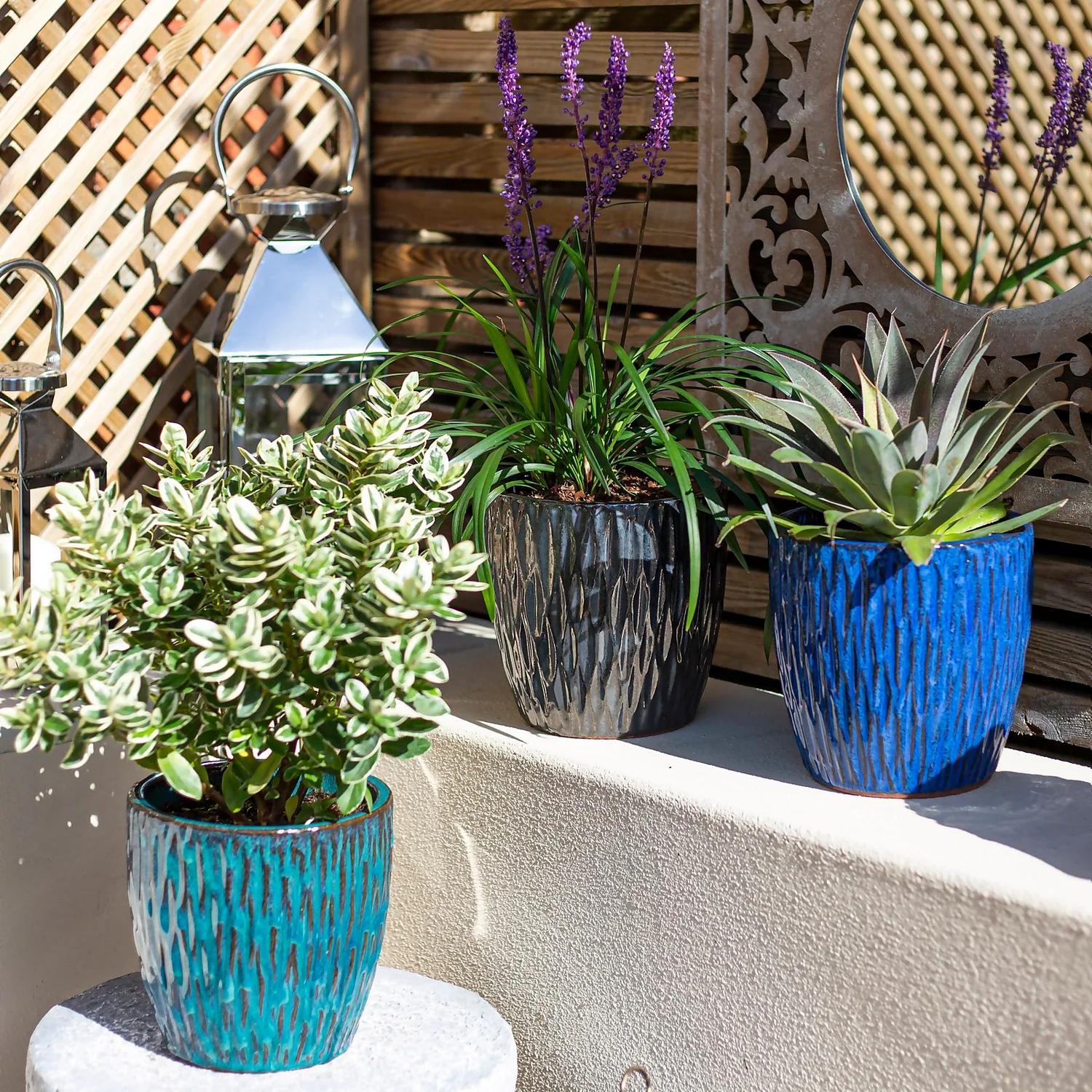 Chiswick Textured Pot Green - 24cm 5 Chiswick Textured Pot Green - 24cm - Image 5