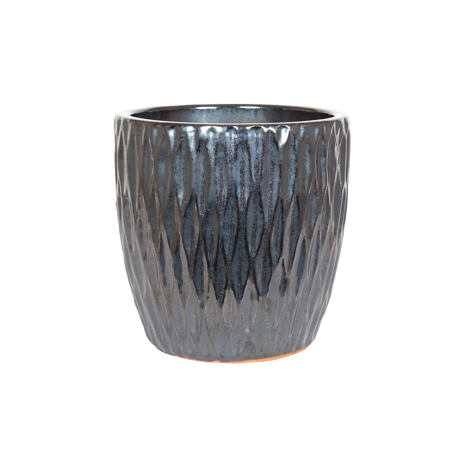 Chiswick Textured Pot Black - 18cm 1 Chiswick Textured Pot Black - 18cm