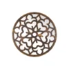 Round Laser Cut Outdoor Mirror 35cm - Bronze