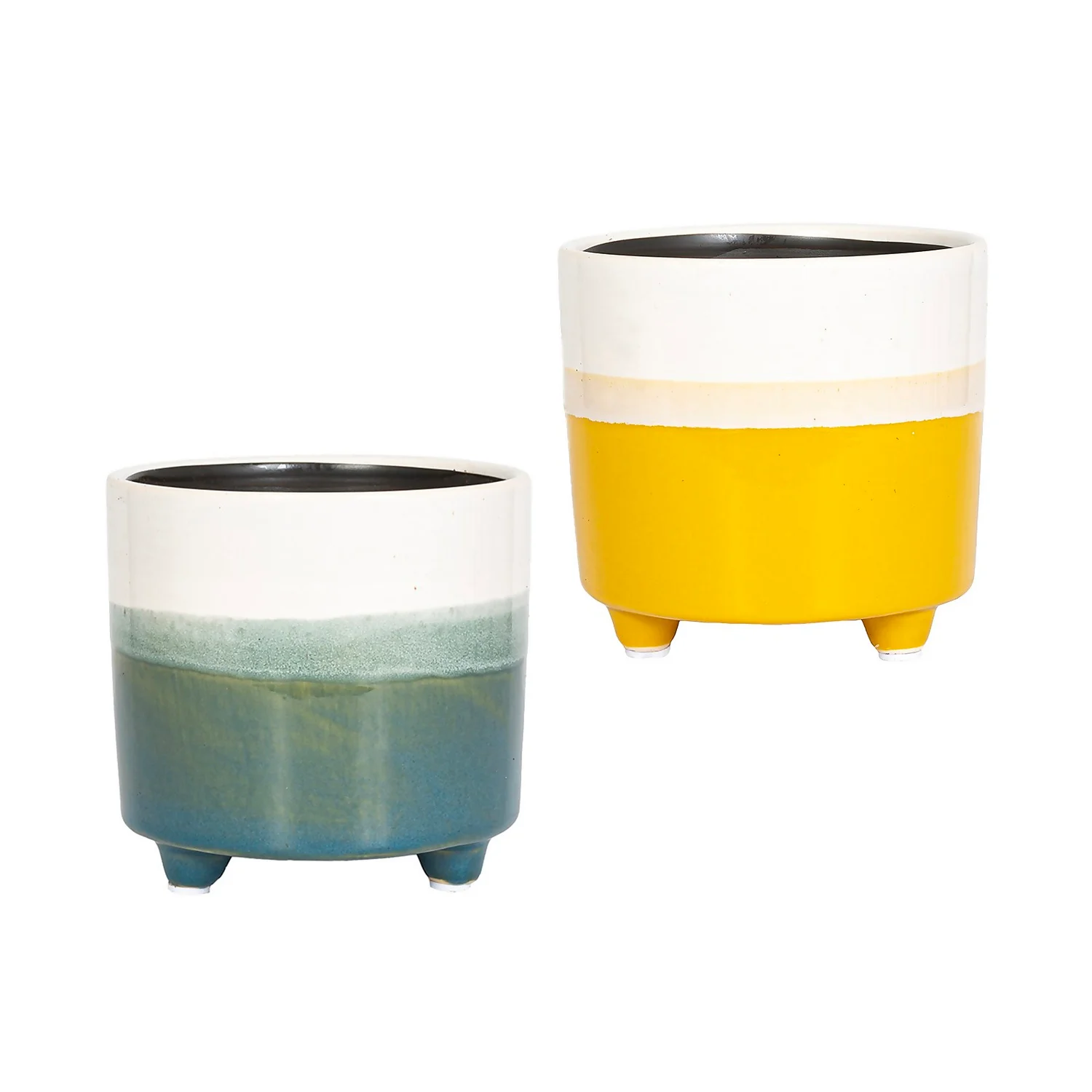 Two Tone Ombre Indoor Plant Pot - 12cm 1 Two Tone Ombre Indoor Plant Pot - 12cm