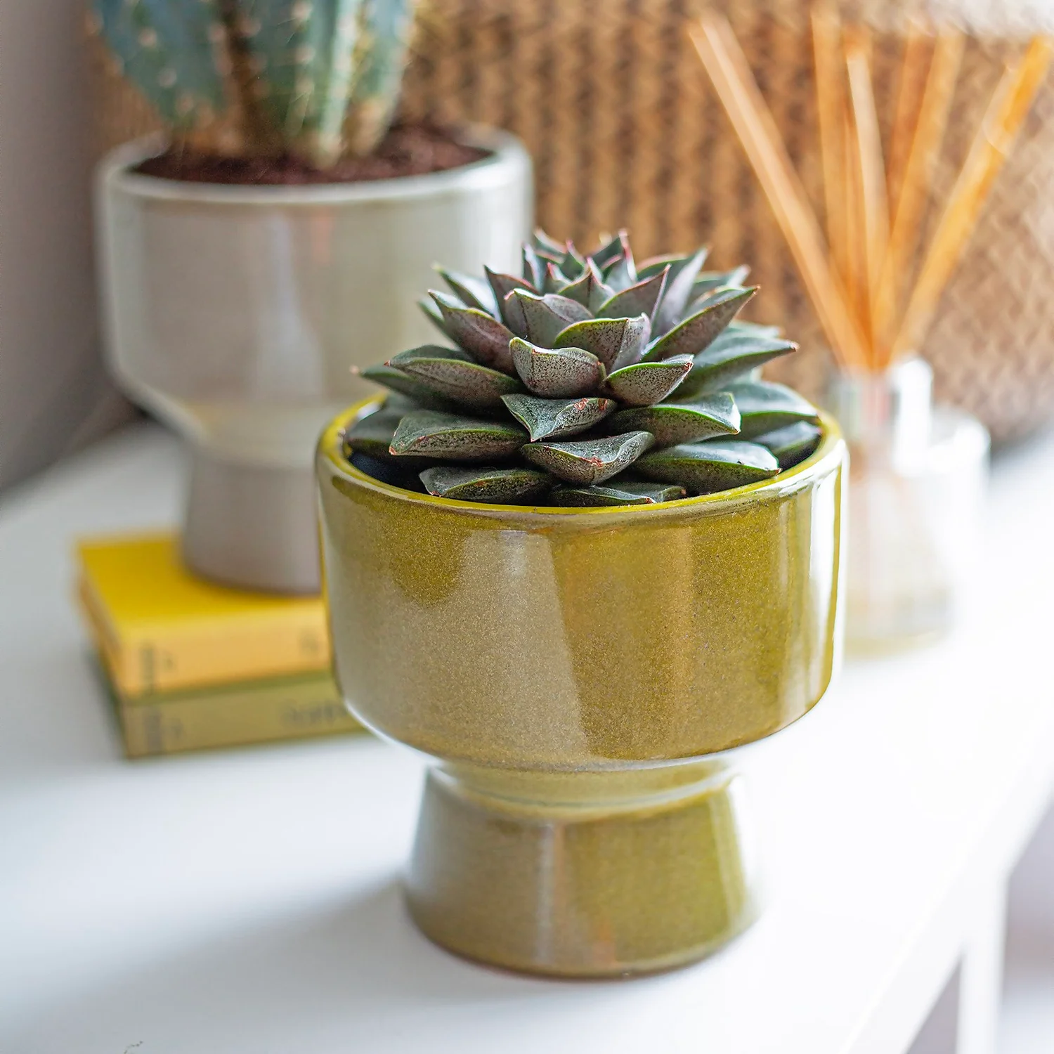 Chamfered Indoor Plant Pot - 13cm 2 Chamfered Indoor Plant Pot - 13cm - Image 2